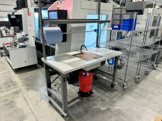 Mobile Parts Wash / Dry / Inspect Station