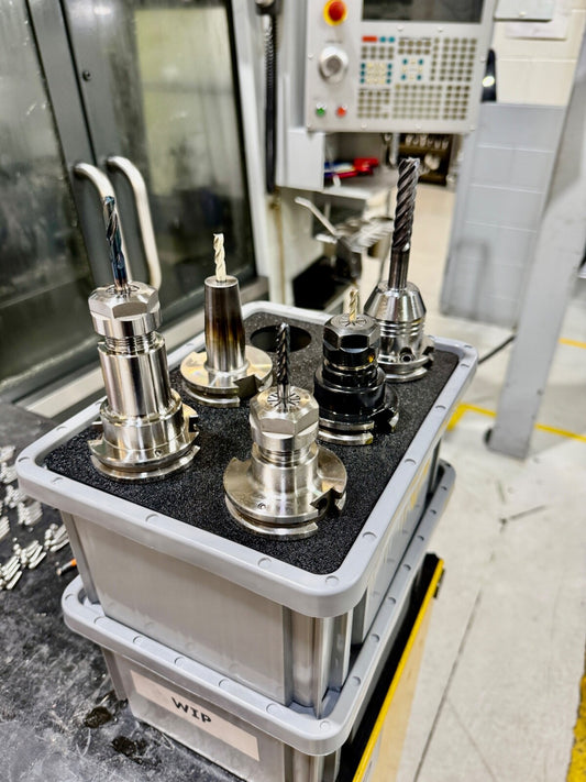 CNC Tool Holder Rack – 5 Pack (Plates + Bins)